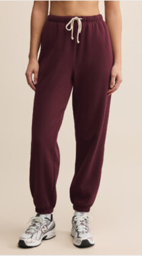 Stadium Cotton Jogger Merlot - Z Supply