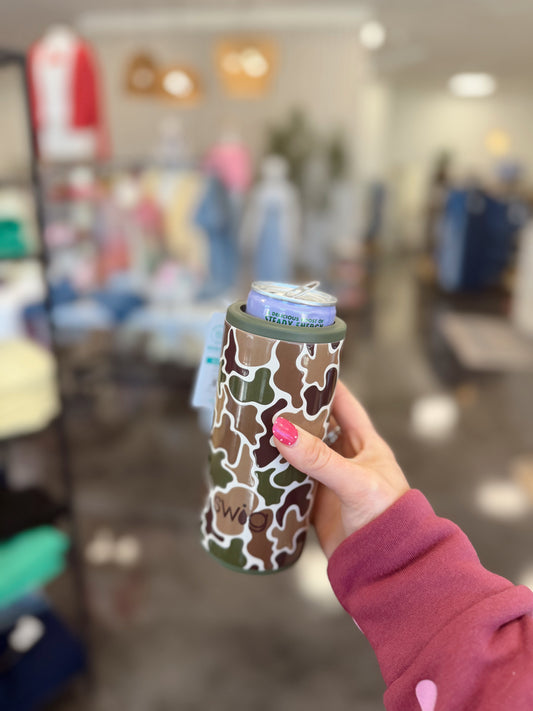 Hunting Camo Skinny Can Cooler 12oz