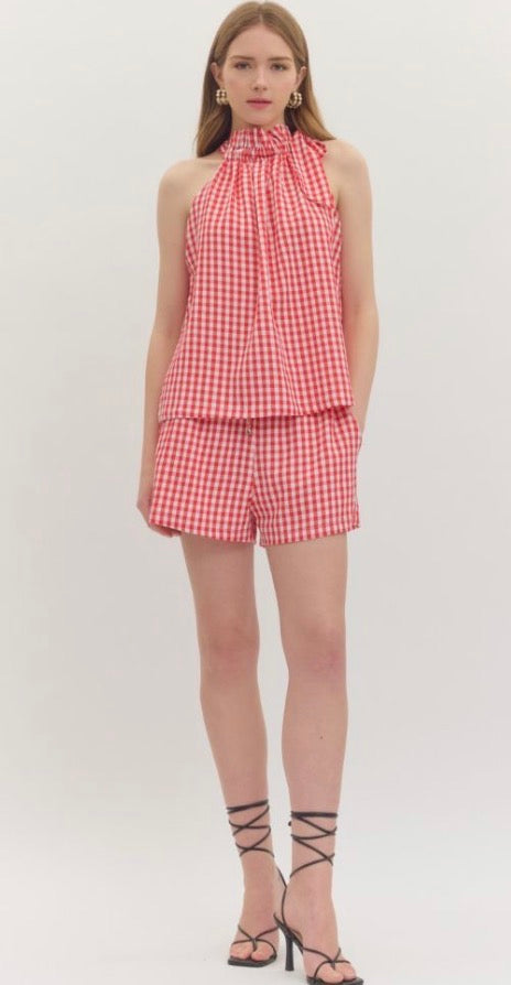 Sanders gingham top