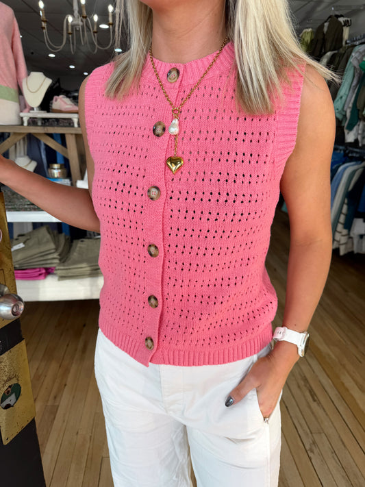 Pointelle Shell bloom pink  SANCTUARY