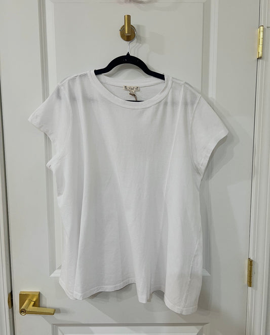 white short sleeve mineral wash tee
