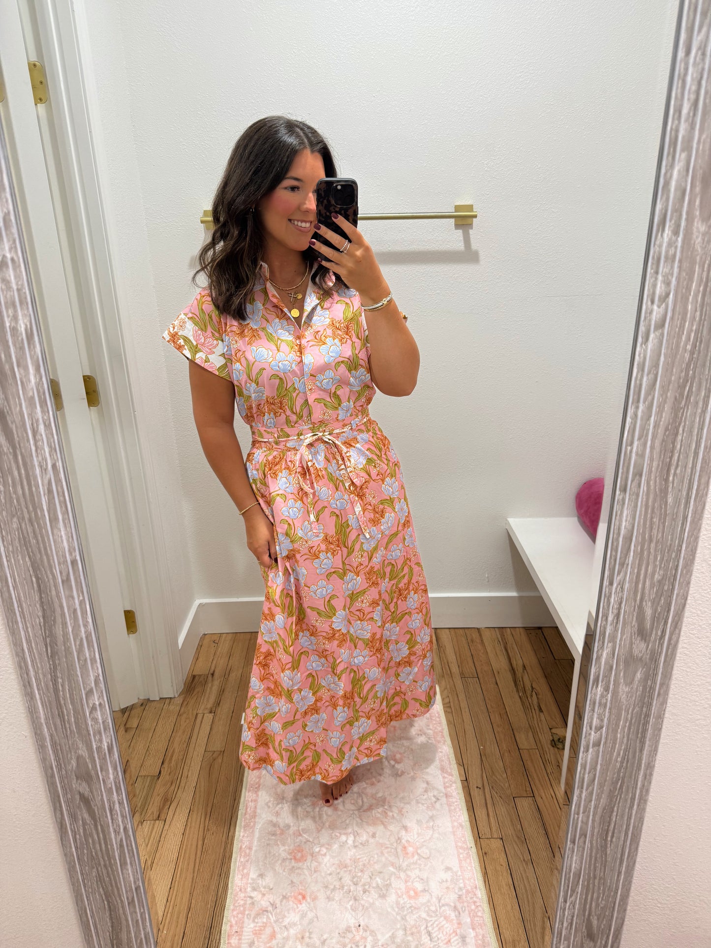 Multi floral Annie midi dress