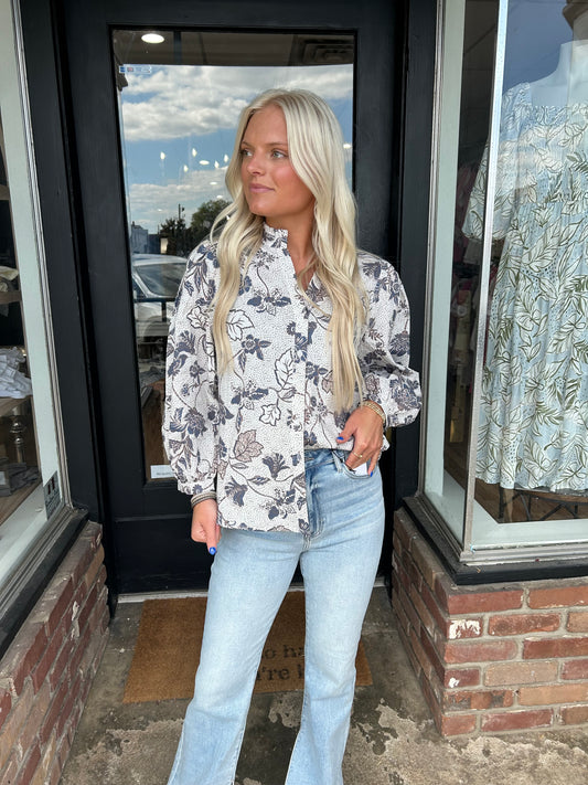 Bryony Floral Button Blouse *was $55, now $33 - final sale