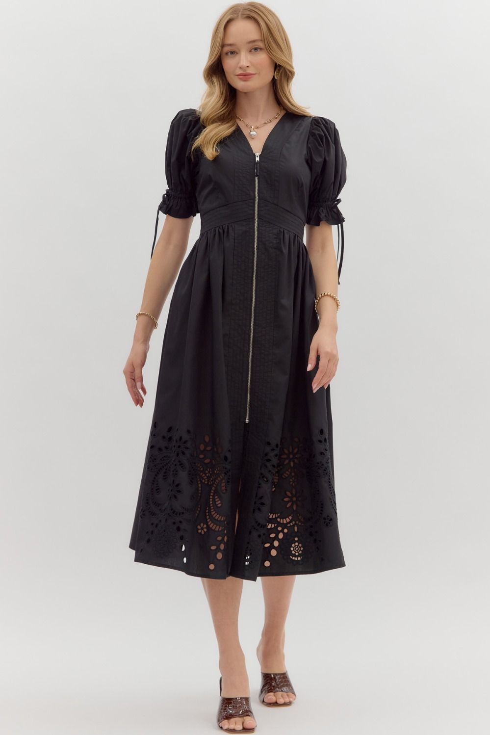 Lenny Midi Dress - black