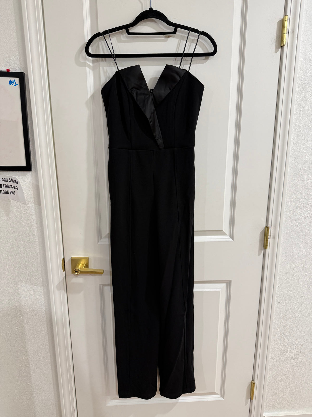Strapless Tuxedo Jumpsuit
