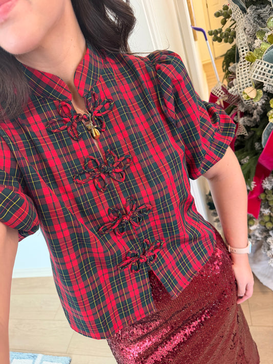 Dixie plaid top