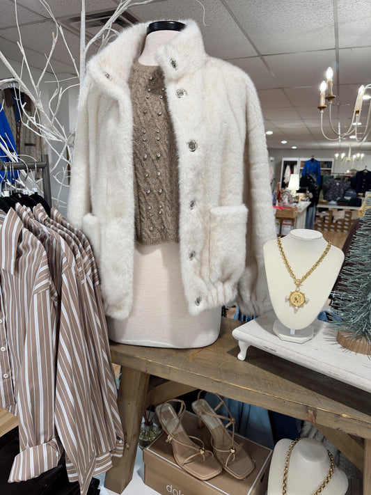 coco fur jacket almond cream SANCTUARY