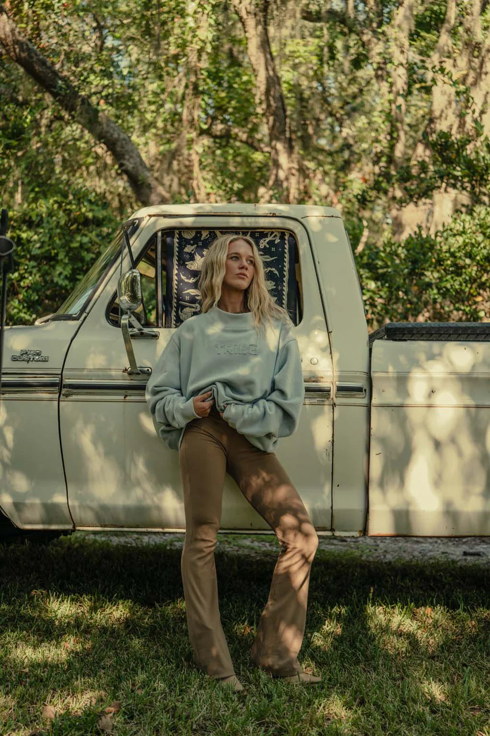 Bayside Mock Neck/ sky blue TRIBE KELLEY