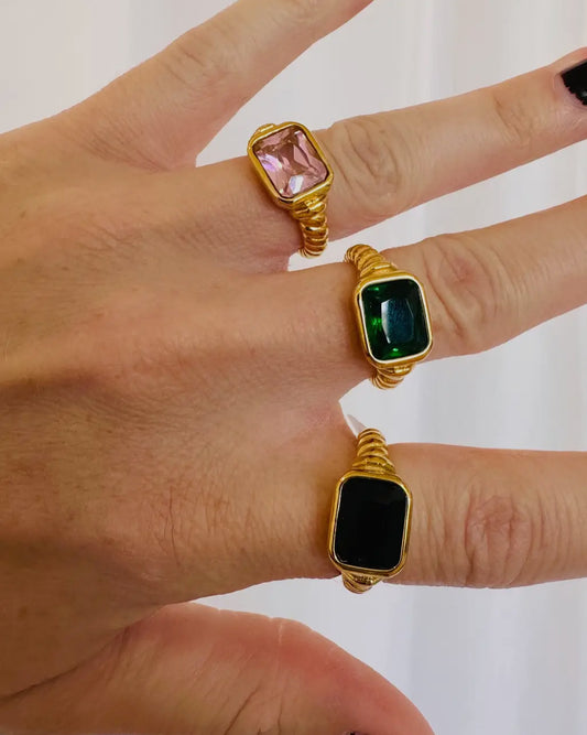 Chunky Gemstone Ring (3 colors)