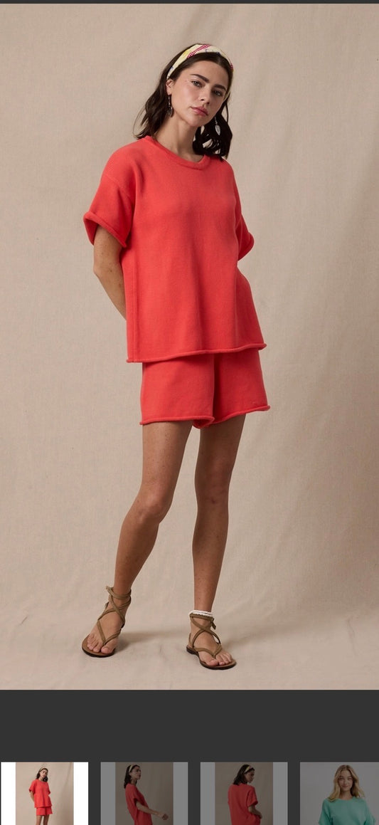 Papaya Sweater short SET