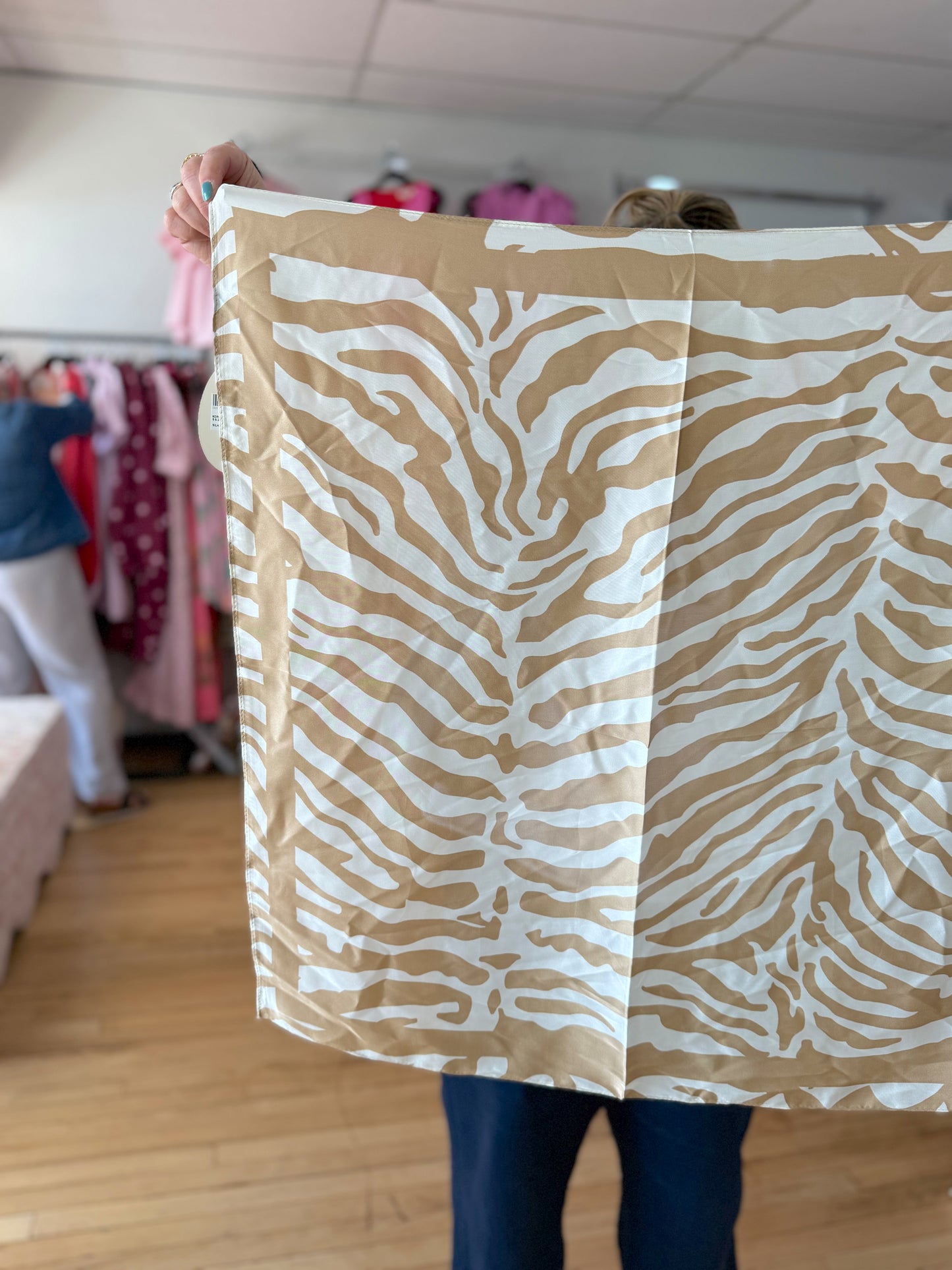 zebra silk scarf