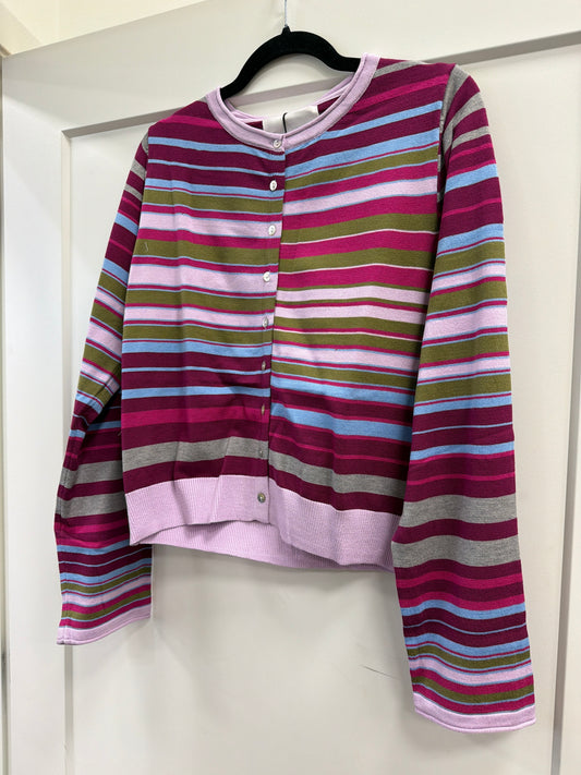 MUTLI-COLOR STRIPED SWEATER CARDIGAN