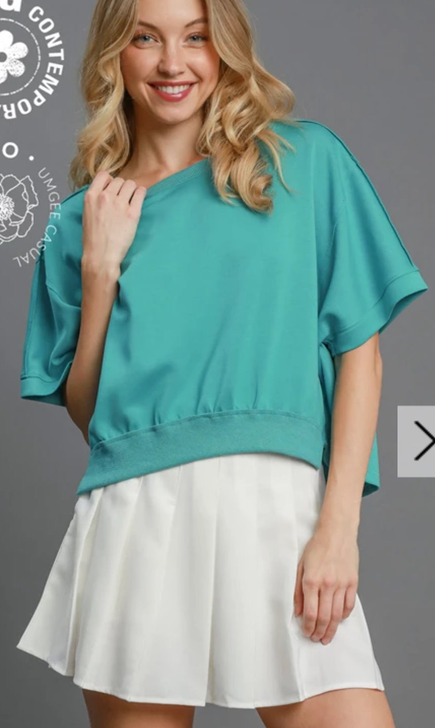 Luxe knit Crop Sweatshirt (multiple colors)