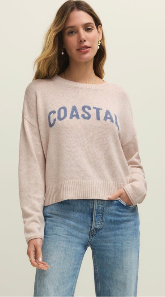 Sienna Coastal Sweater Light Oatmeal Heather - Z Supply