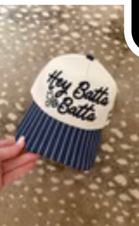 Navy Stripes Hey Batta Batta Hat
