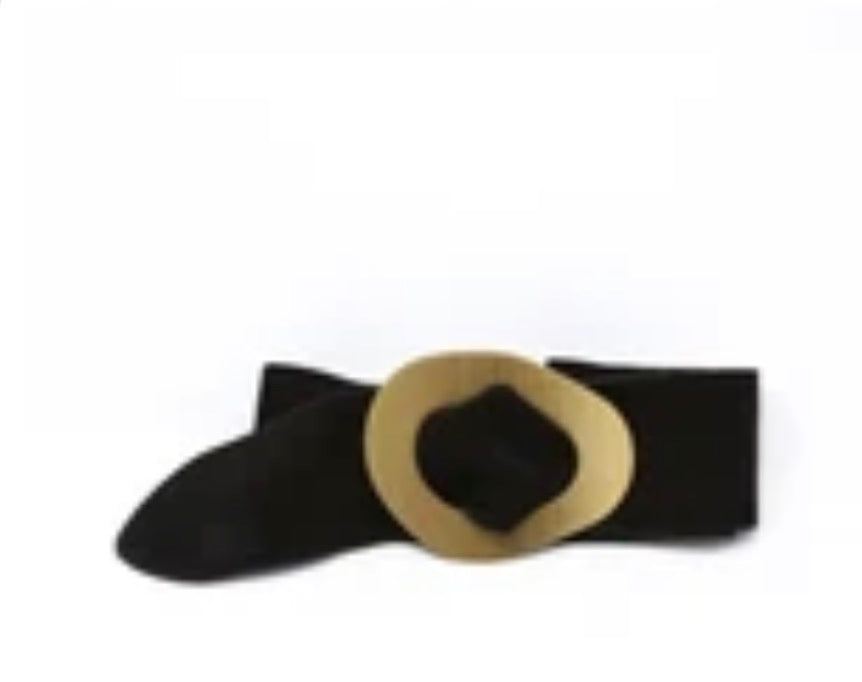 GOLD METALLIC BUCKLE BELT (4 colors)