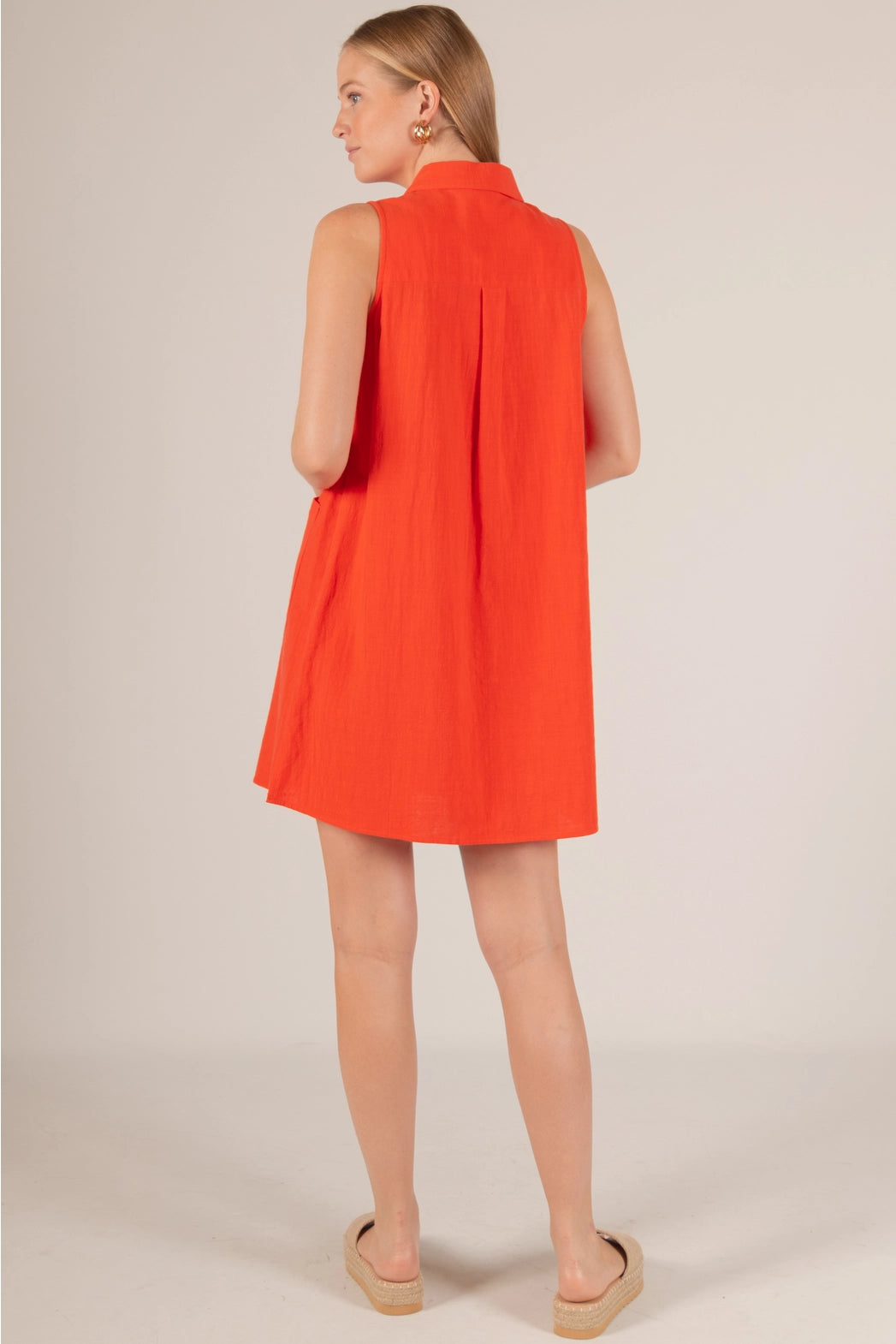 Rainey Sleeveless Shirt Dress
