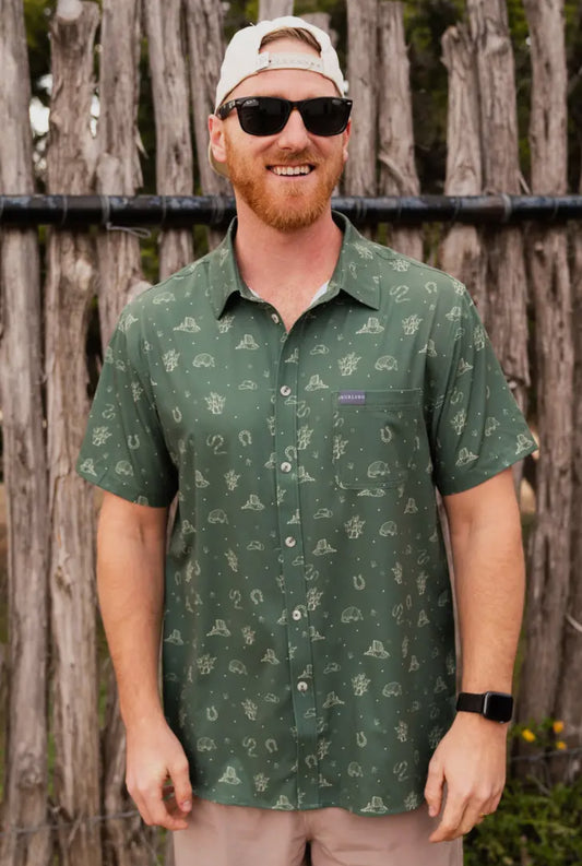 BURLEBO Performance Button Up- Out West