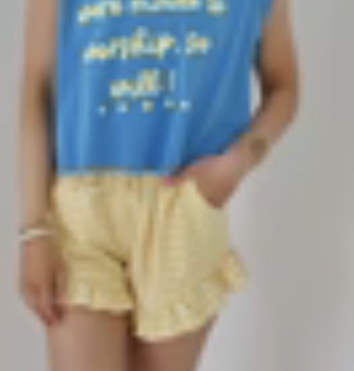 Sunshine Gingham Ruffle Short