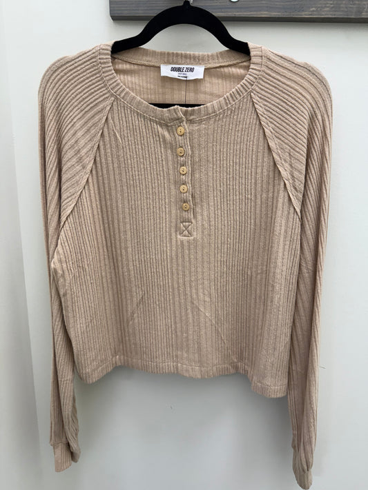 Brushed Ribbed Henley (3 colors)