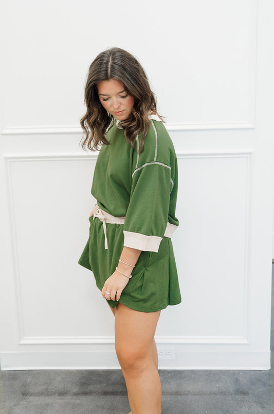 Green Sally skirt set