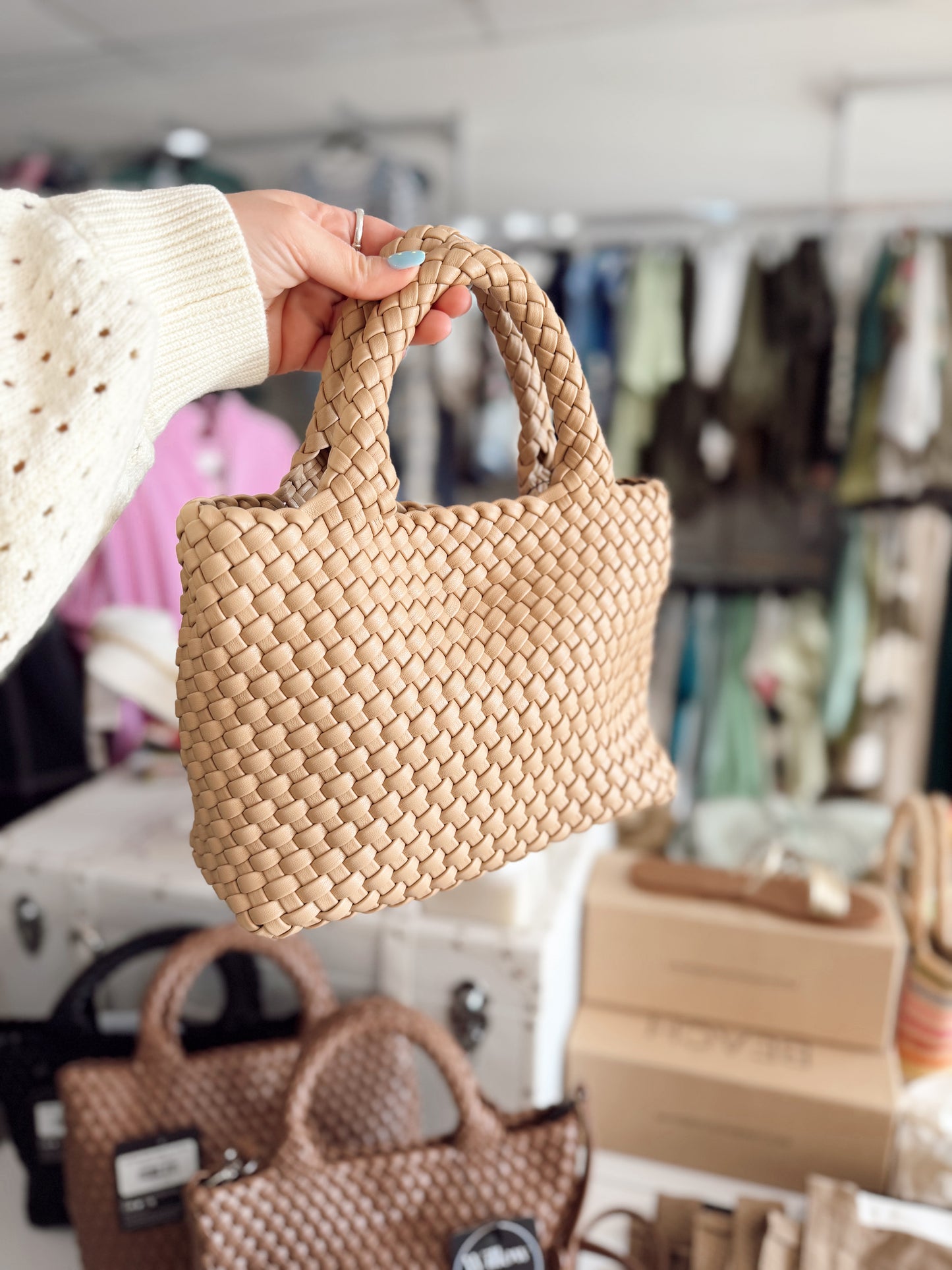 weave mini tote (3 colors)