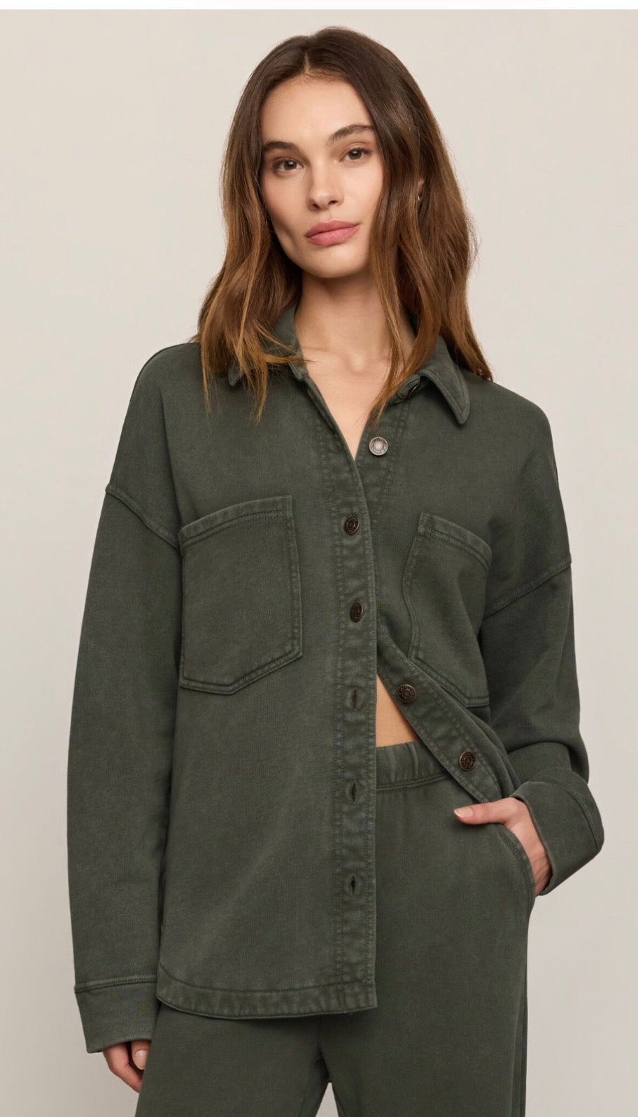 All Day Knit Jacket Classic Olive - Z Supply
