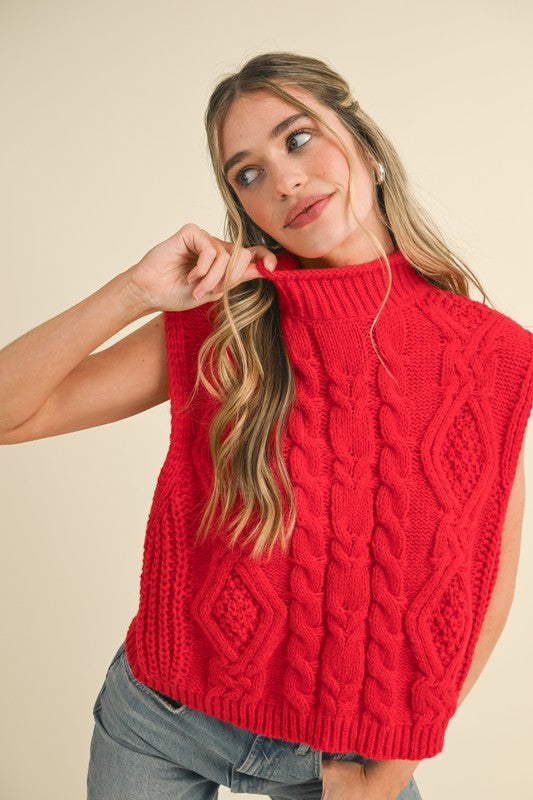 Rita red sweater top