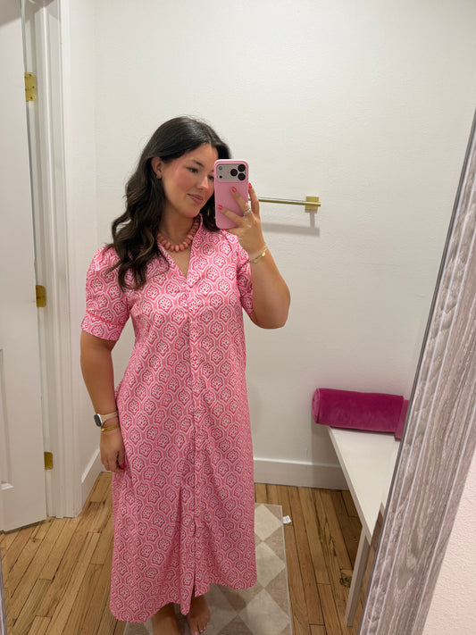 Blush midi dress