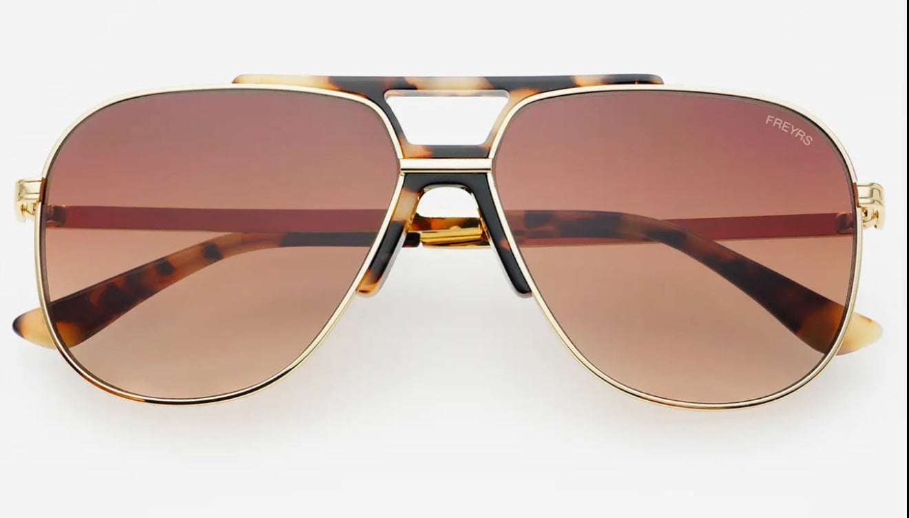 Logan Acetate Aviator Dk  rown Sunglasses - Freyers