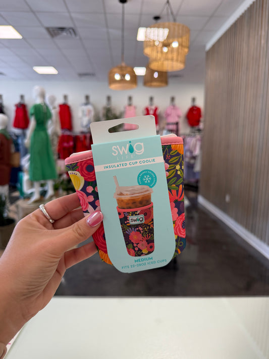 Floral coolie swig