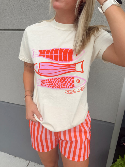 WHAT A CATCH FISH TEE