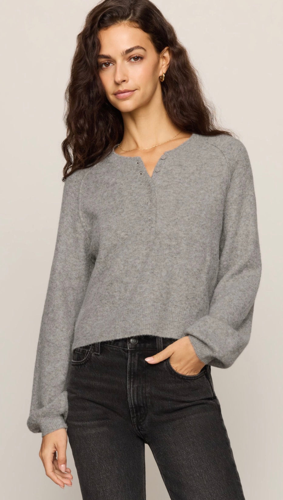 Westmont Henley Sweater  Heather Gray - Z Supply