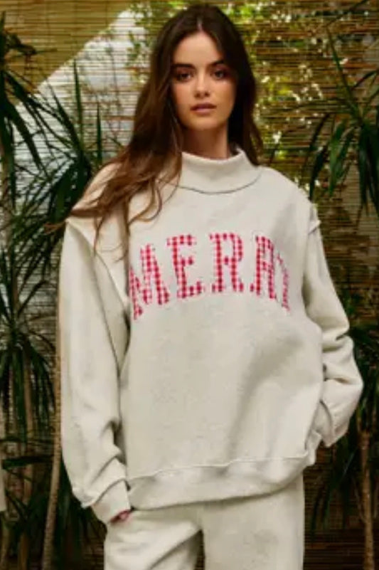 Merry Appliqué Sweatshirt