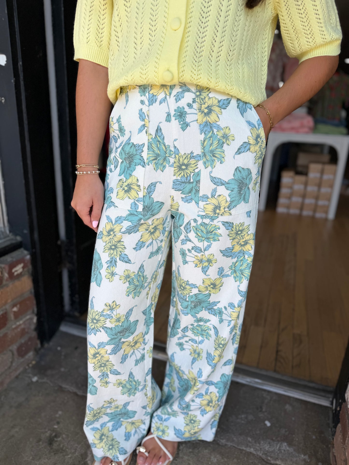 Blue jay floral pant