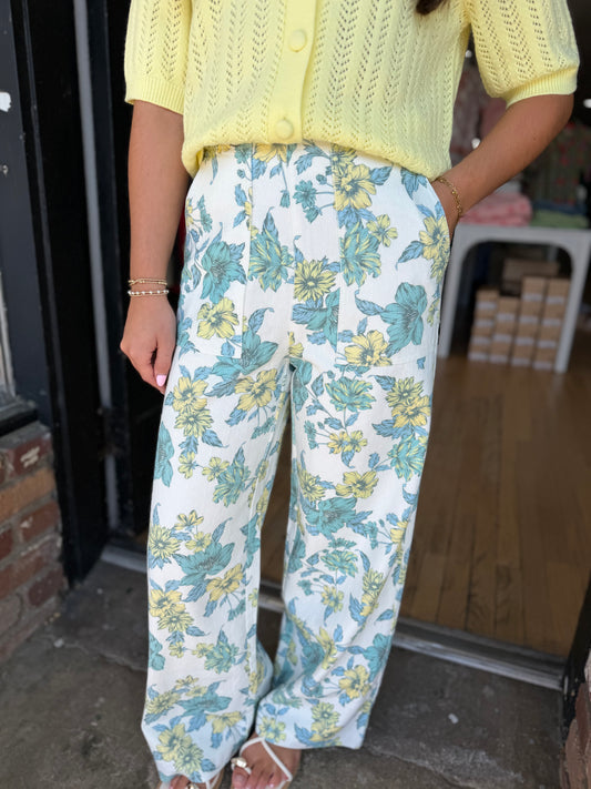 Blue jay floral pant