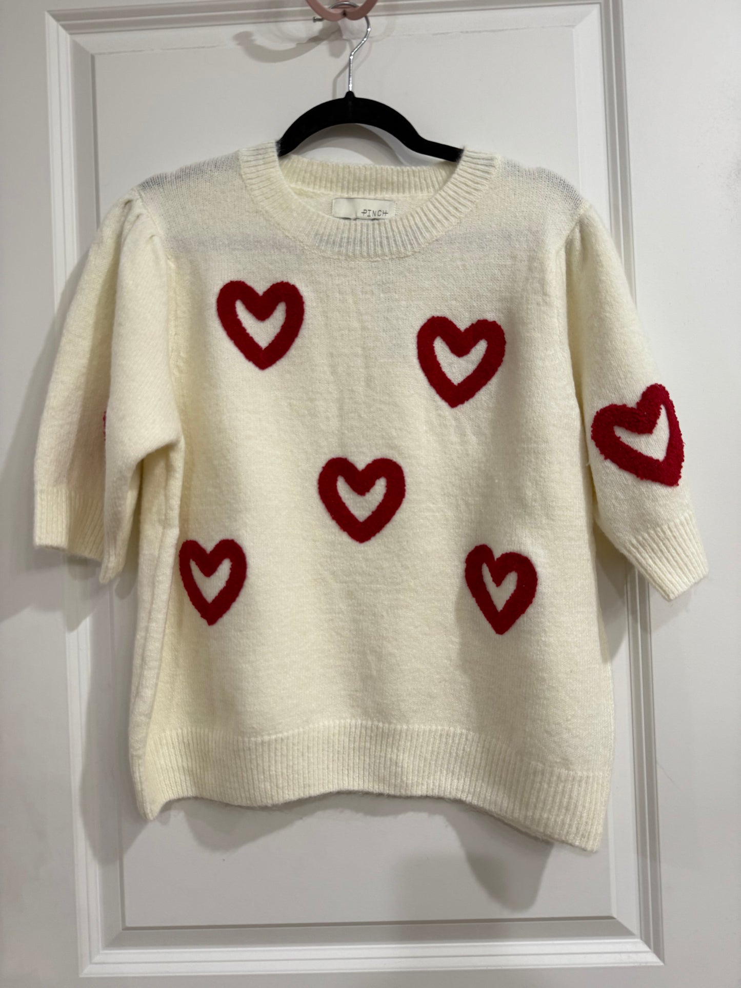 heart knit sweater top
