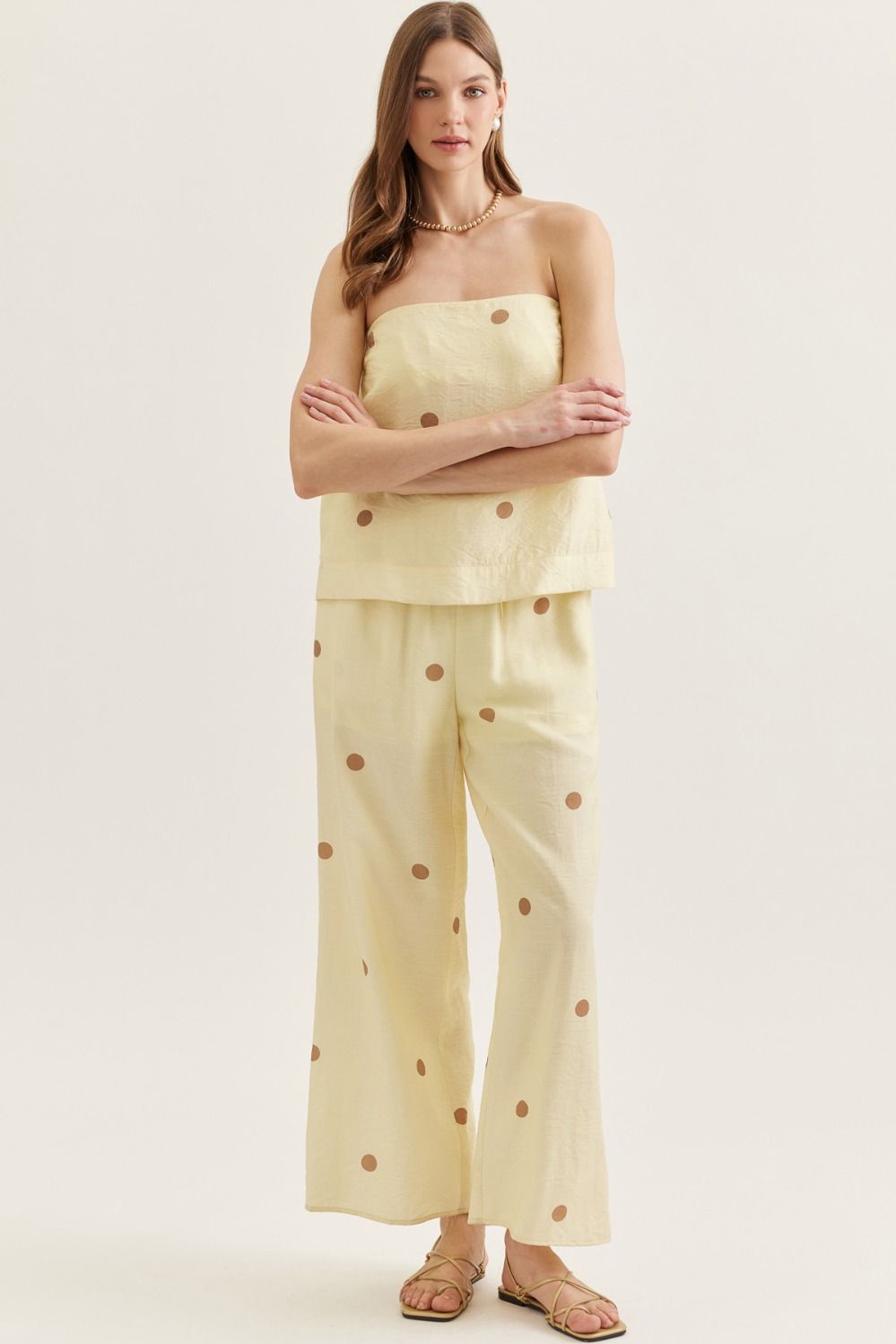 Lemon Polka Dot Set