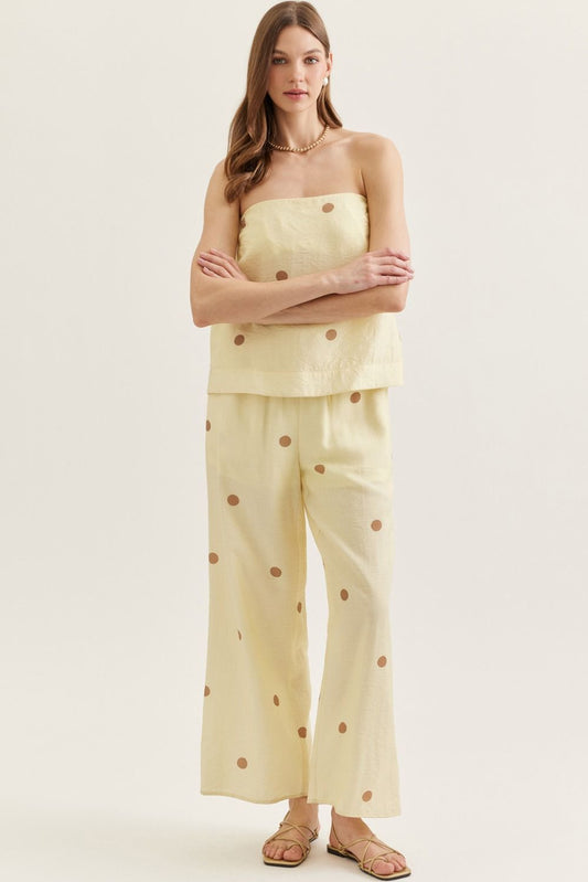 Lemon Polka Dot Set