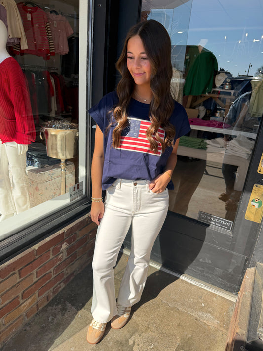 Navy Flag Tee