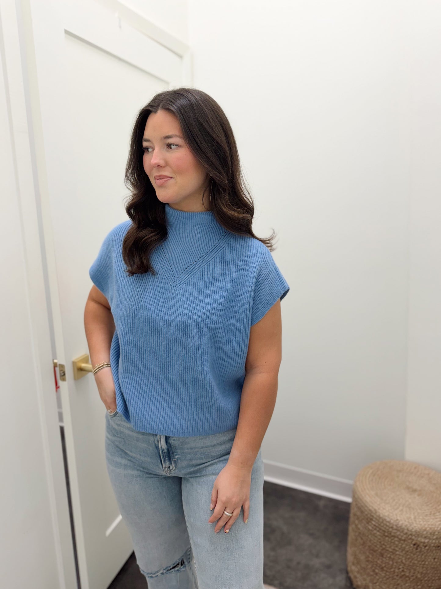 Blue sweater Top