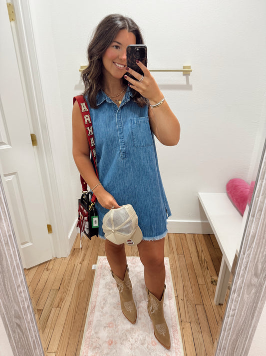 washed denim dress