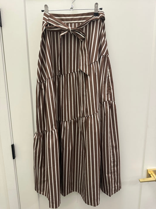 Karli Ann mocha stripe skirt