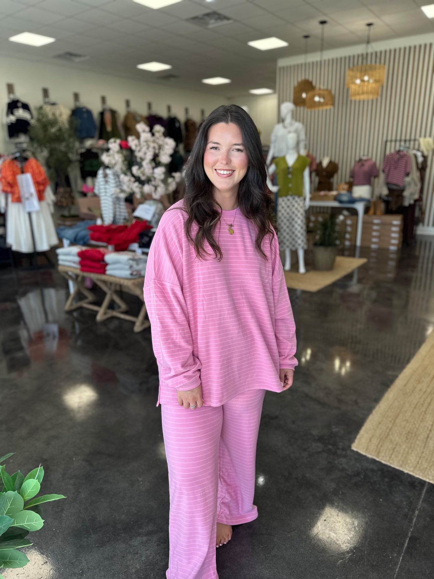 Pink fleece oversized top