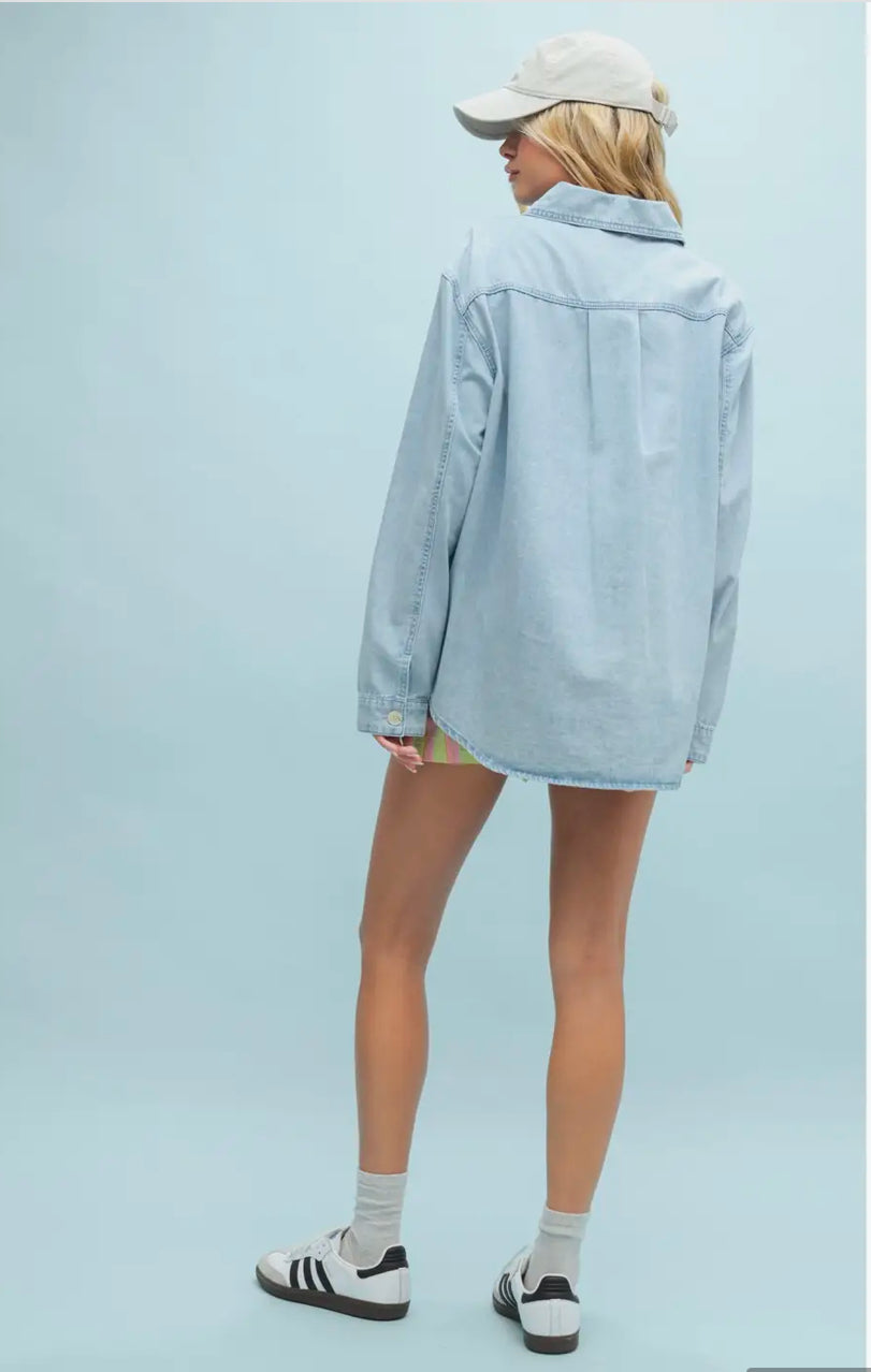 Light Denim Shacket