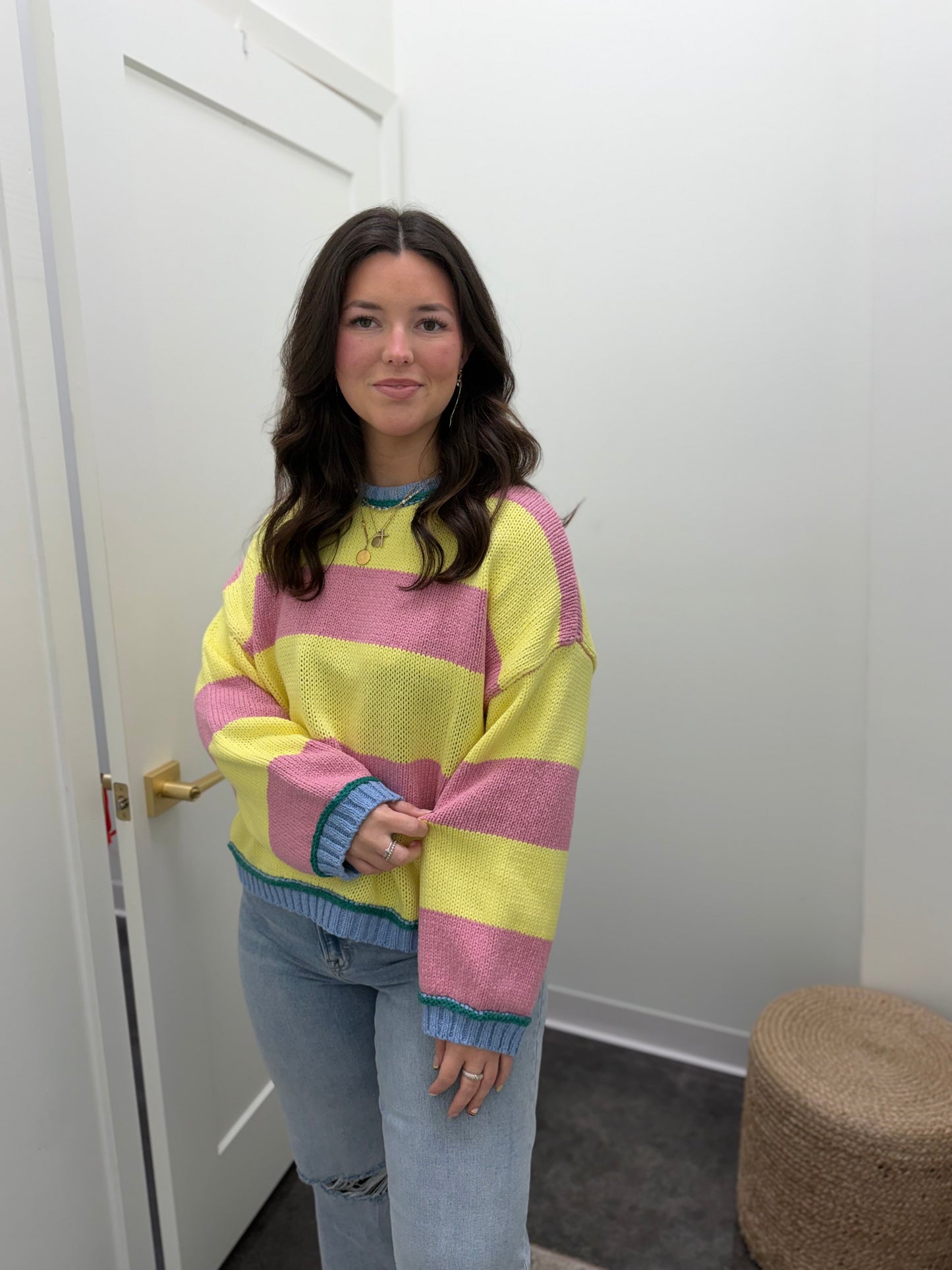 Roxanne Sweater Top - pink