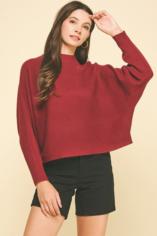 dolman sleeve sweater top (7 colors)
