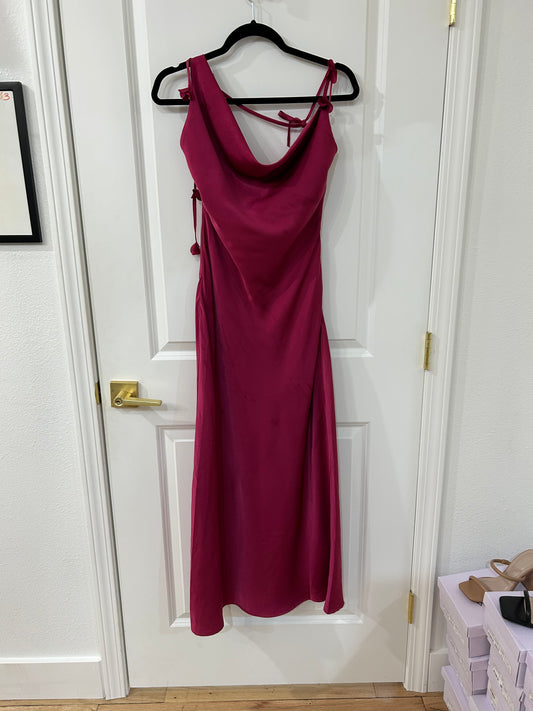 Floral trim Cowl Neck Maxi