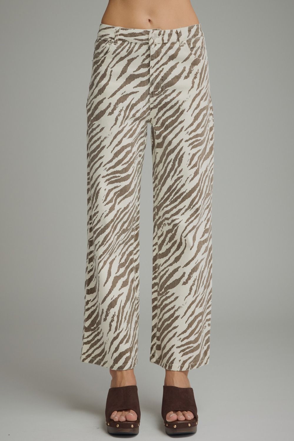 Jane zebra pant ecru