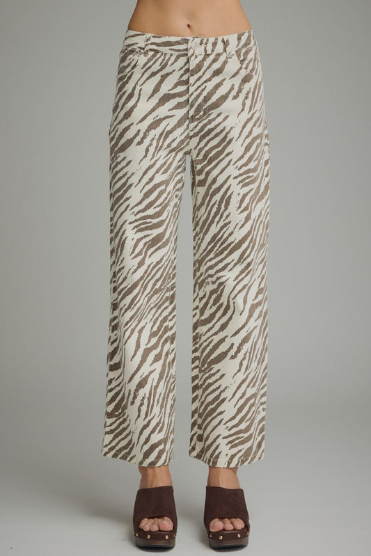 Jane zebra pant ecru